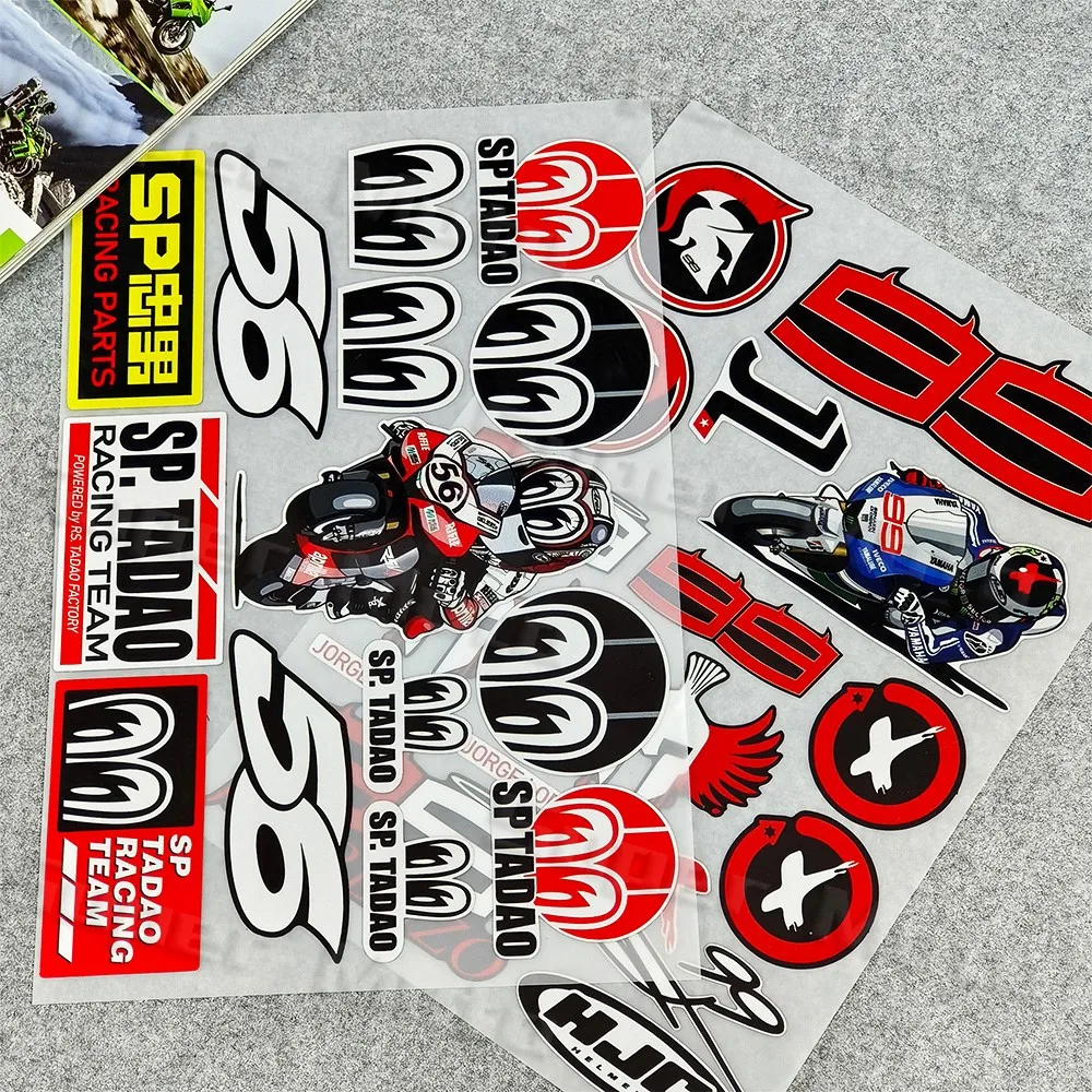 Racing Rider Number 26 41 56 99 Reflective Motorcycle Racing Fuel Tank Sticker Decoration Decals For Yamaha Ducati Honda
