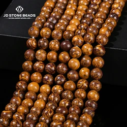 Natural Rubber Stone Xiangpi Beads Round Loose Spacer 6 8 10mm Pick Size For Jewelry Making Diy Necklace Bracelet Accessory