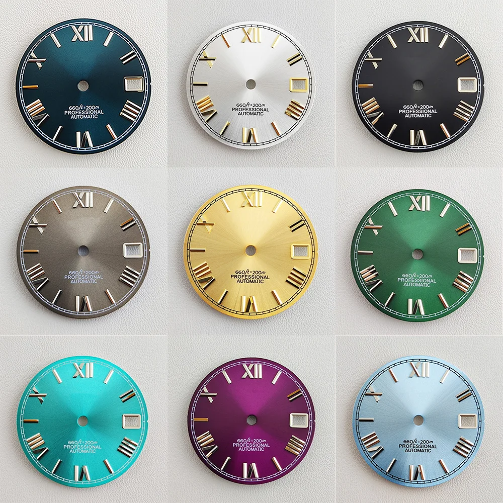 28.5Mm Nh35 Wijzerplaat Romeinse Wijzerplaat S Wijzerplaat Gewijzigde Wijzerplaat Voor Nh35/Nh36 Automatische Beweging Horloge Accessoires