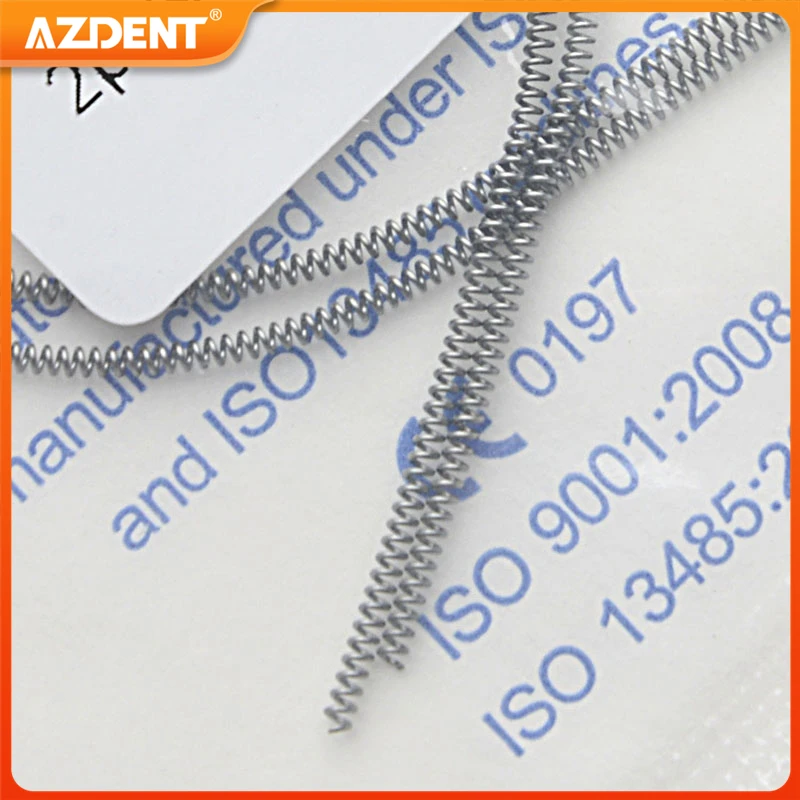 2PCS/Pack Dental Orthodontic Open Spring AZDENT Niti Elastic Coil Springs Size 0.010*180mm 0.012*180mm Dentistry Supplies