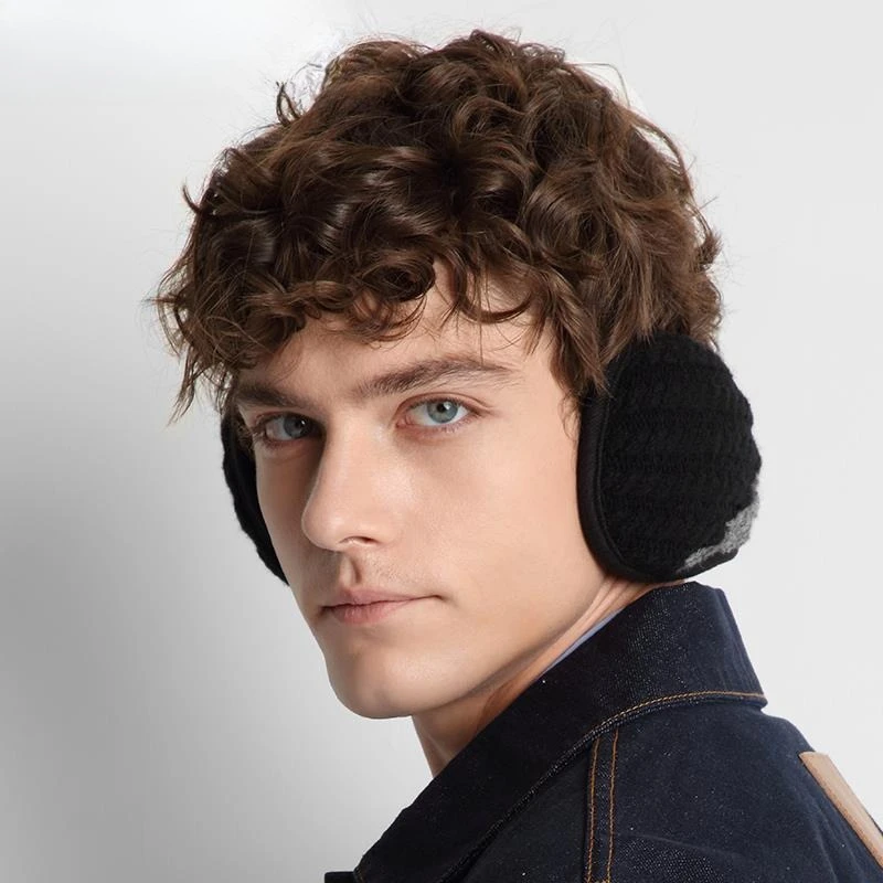Long-staple warm wool one-piece, earmuffs, ear bags, winter men's cycling cold-proof neck ear warm ear covers, women's