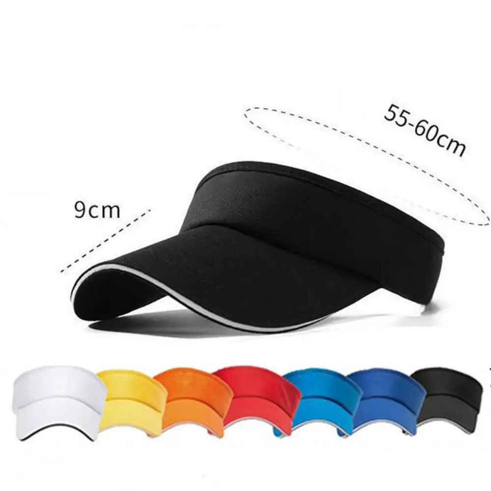 Empty Top Summer Breathable Air Sun Hats Sun Visor UV Protection Tennis Sunscreen Cap Adjustable Anti-UV Empty Top Sun Hat