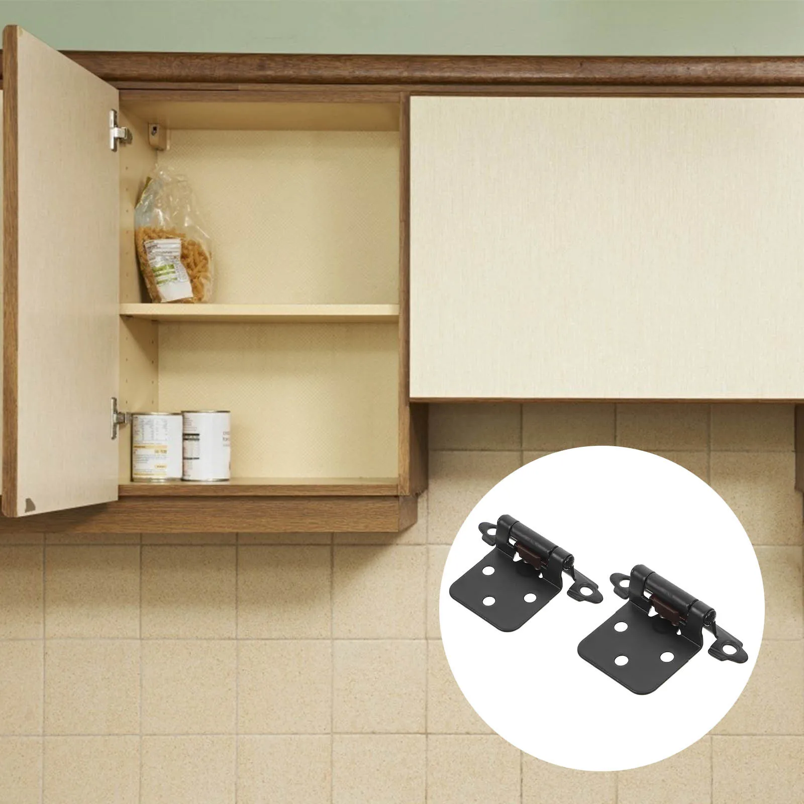 Cerniere a molla sovrapposte da 6 pezzi da 1 2 pollici Esperienza di chiusura liscia e silenziosa Cerniere a chiusura automatica per mobili da cucina moderni