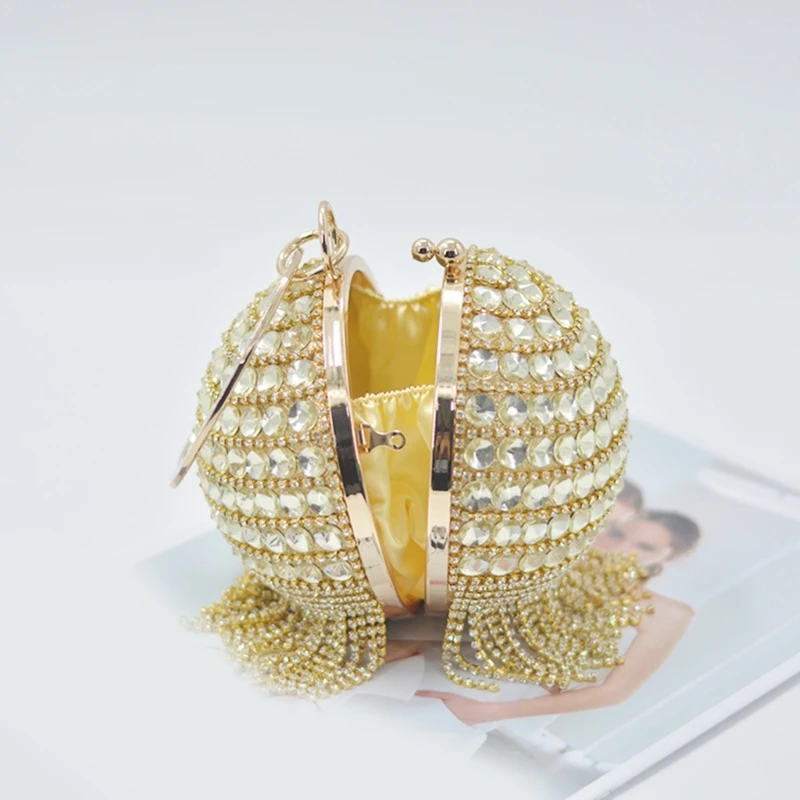 Ball Handbag Purse Round Clutch Purse Evening Handbag Lady Party Handbag