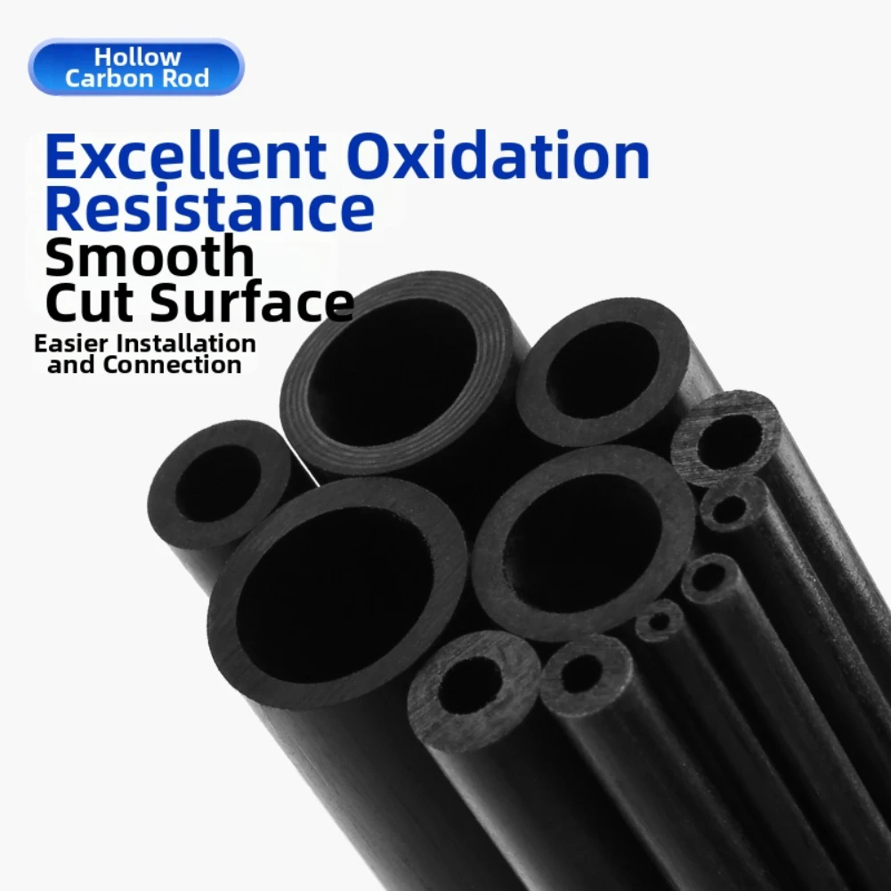 1pcs Hollow 10cm Carbon Fiber Tube For Fishing Rods Repairing Customizing For Various Rod Joint Applications 2mm-12mm Outer Dia