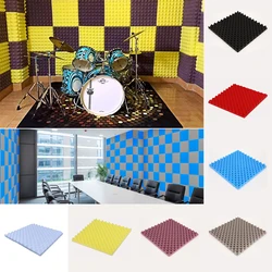 1pc High Density Soundproofing Foam Tiles Panels Egg Crate Acoustic Foam Sound-absorbing Cotton For Ktv Audio Studio Room