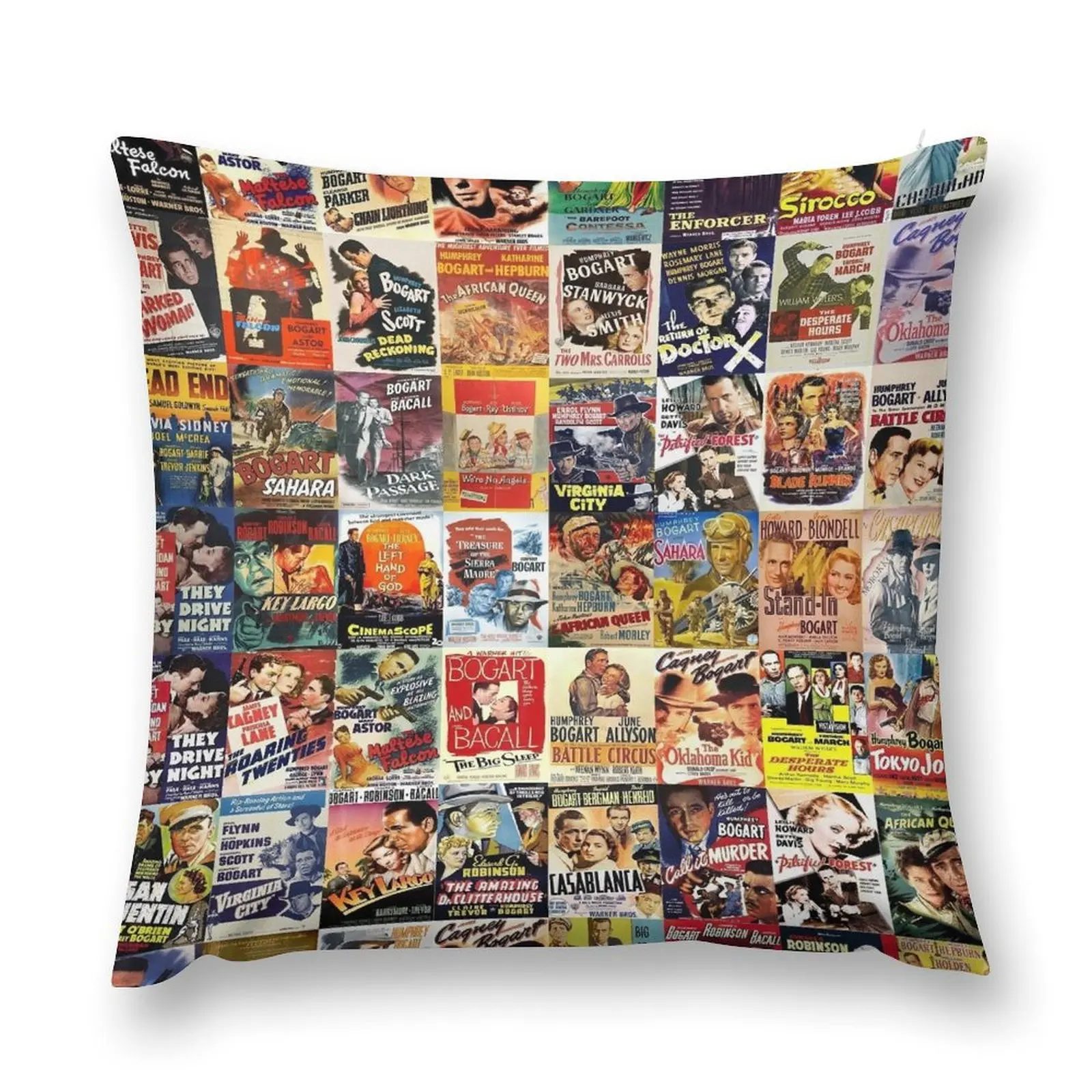 

Humphrey Bogart Movie Posters Throw Pillow New year Pillows Aesthetic pillow