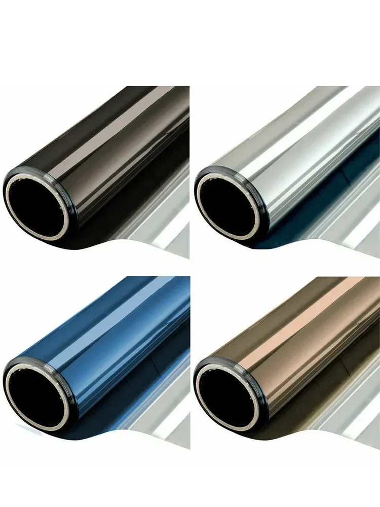 Anti-look venster vinyl glas privacy film eenrichtingsspiegelstickers UV blokkerende tint folie niet-klevende gepolariseerde raamfolie - afbeelding 2