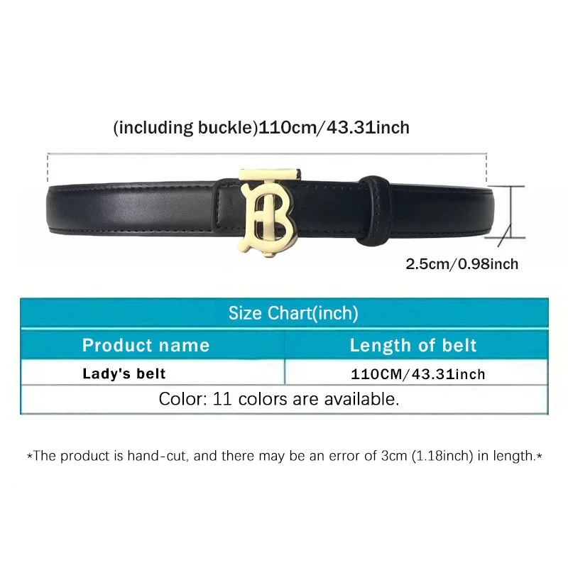 2025 Cintura per le donne Nuovo 1 pz Cintura da donna con lettera Fibbia in lega Cintura di moda Cintura per jeans per il tempo libero Cintura gonna lunga di fascia alta