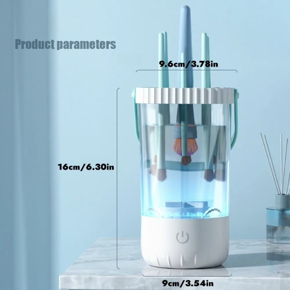 Transparent Electric Makeup Brush Cleaner and Dryer Fast Cleaning Quick Drying Automatic Cosmetic Washing Tool High-speed - view 6