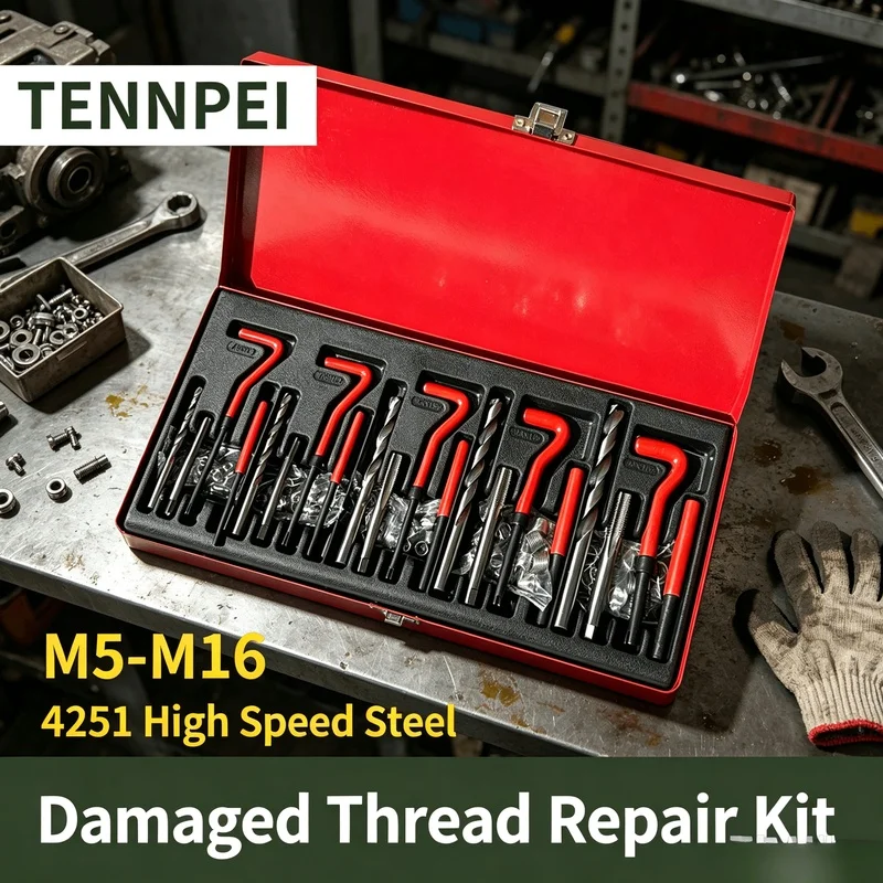 88/131Pcs Thread Repair Set M5‑M12 Screwdriver Screw Bolt Driver Engine Thread Restorer Car Repair Tool Vehicle Accessories
