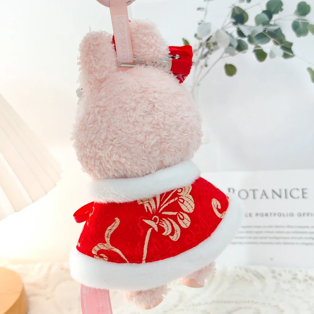 New Year Labubu Clothes Outfit for 17cm Mini Doll Matched Color Clothes Accessories Chinese Style Clothes