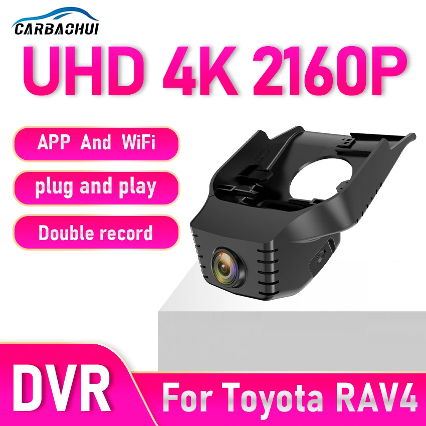 For Toyota RAV4 (6th Gen) 2026 2027 OEM 4K Car DVR Dash Cam Front Rear Camera WiFi Video Recorder Plug and Play Dashcam