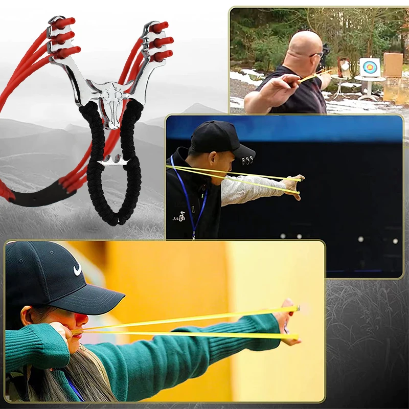 Catapulte de chasse en caoutchouc, lance-pierre en alliage de haute précision, catapulte de tir en plein air, jouets de compétition Parent-enfant