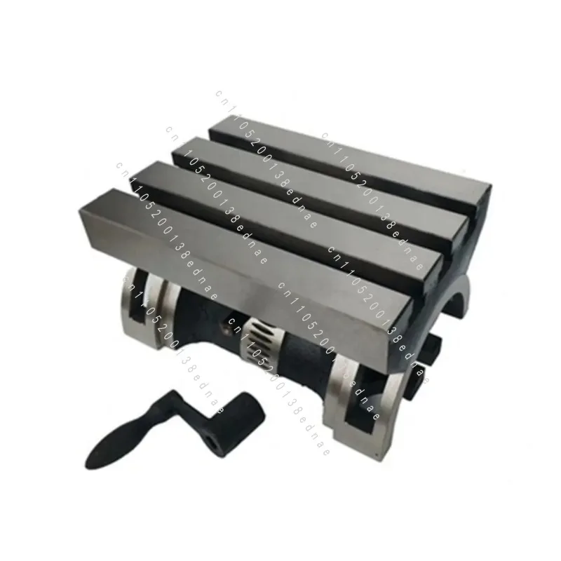 1Set 7x5 in Tilting Milling Table Adjustable Rotary Worktable Machine W3 T-Slots &amp A Crank Handle Heavy Duty Grinding Milling