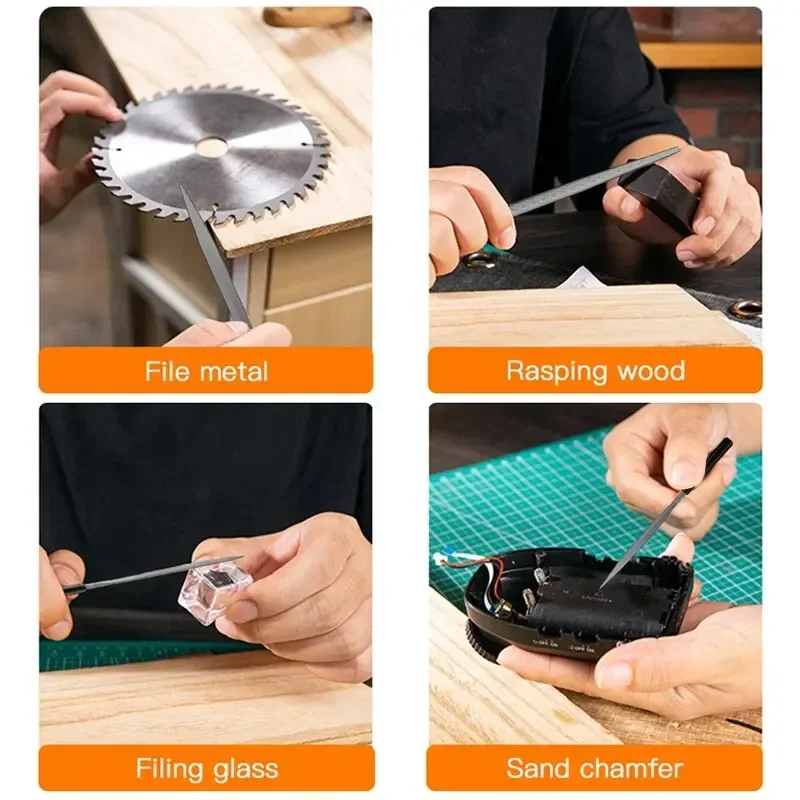 금속 바늘 파일 세트, 목공 금속 연마 핸드 파일 도구, 강철 래프 바늘 파일링, 금속 유리 돌 나무 조각