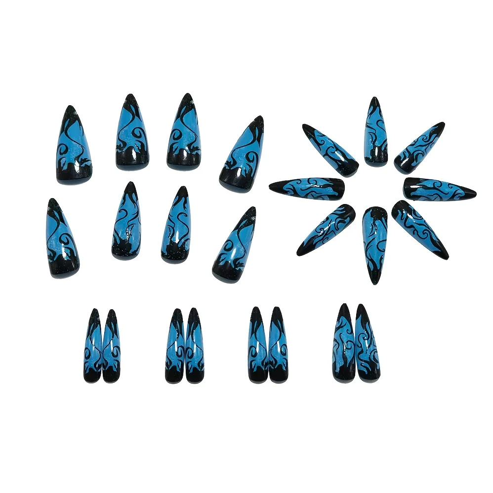 Long Pointed Press On Nails wi - Drip Tip Resin 리뷰 및 가격
