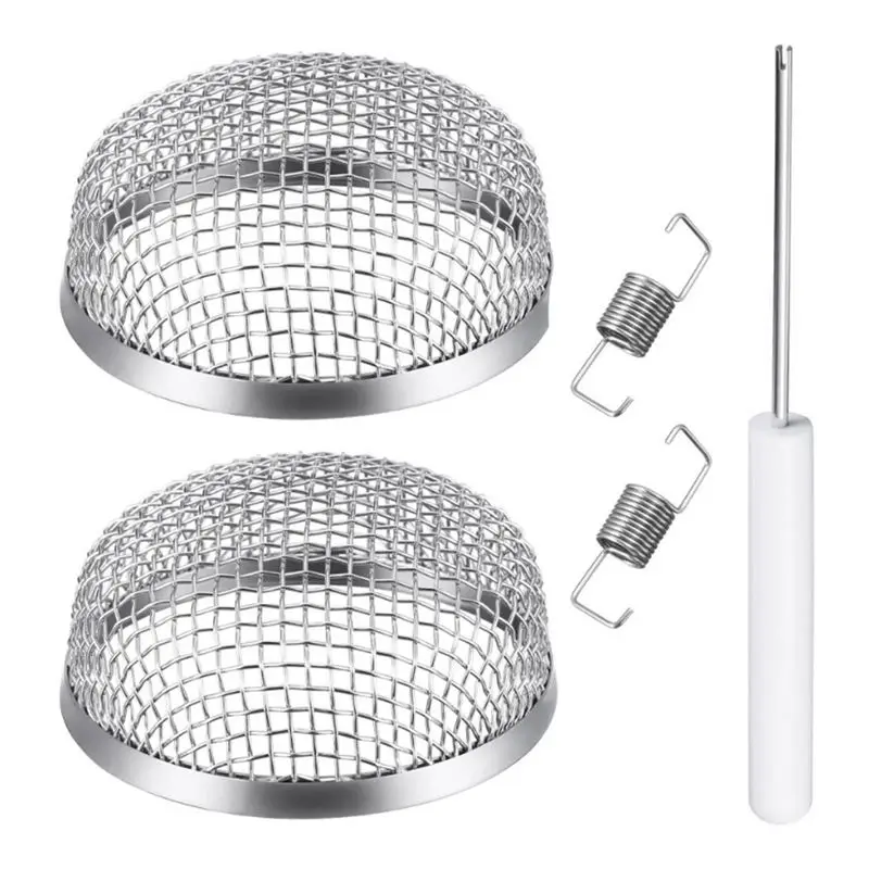 2 Pack Flying Insect Screen Stainless Steel RV Furnace Vent Cover Mesh With Tools Camping Parts-X67A