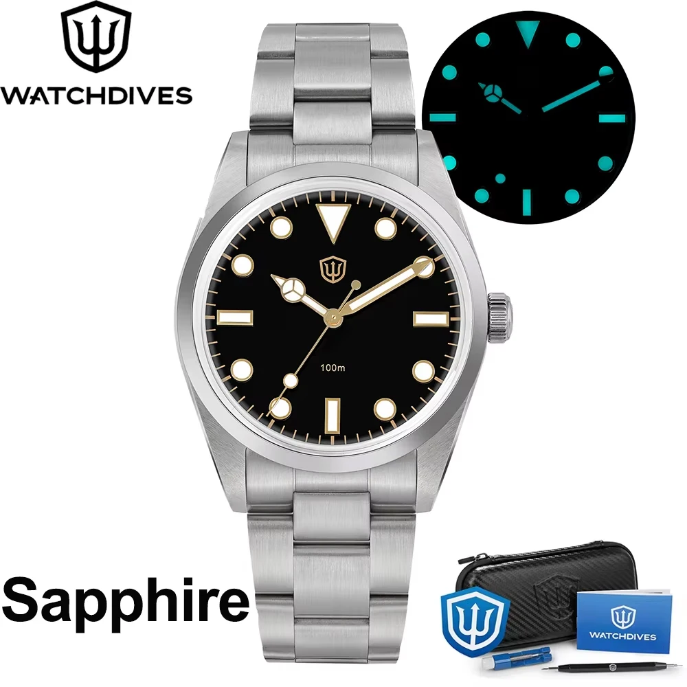 

Watchdives WD1016 V3 37 мм часы VH31 кварцевые часы из нержавеющей стали водонепроницаемые светящиеся сапфировые мужские наручные часы