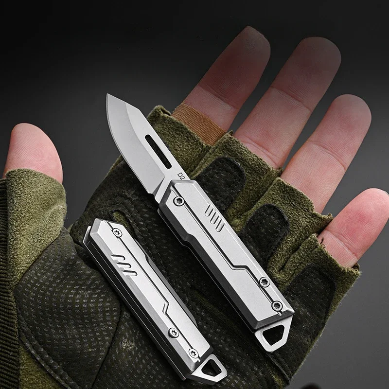 D2 Steel Mini Folding Knife for Men Tactical Pocket Camping Survival Multitool Pocket Knife for Hunting and Fishing