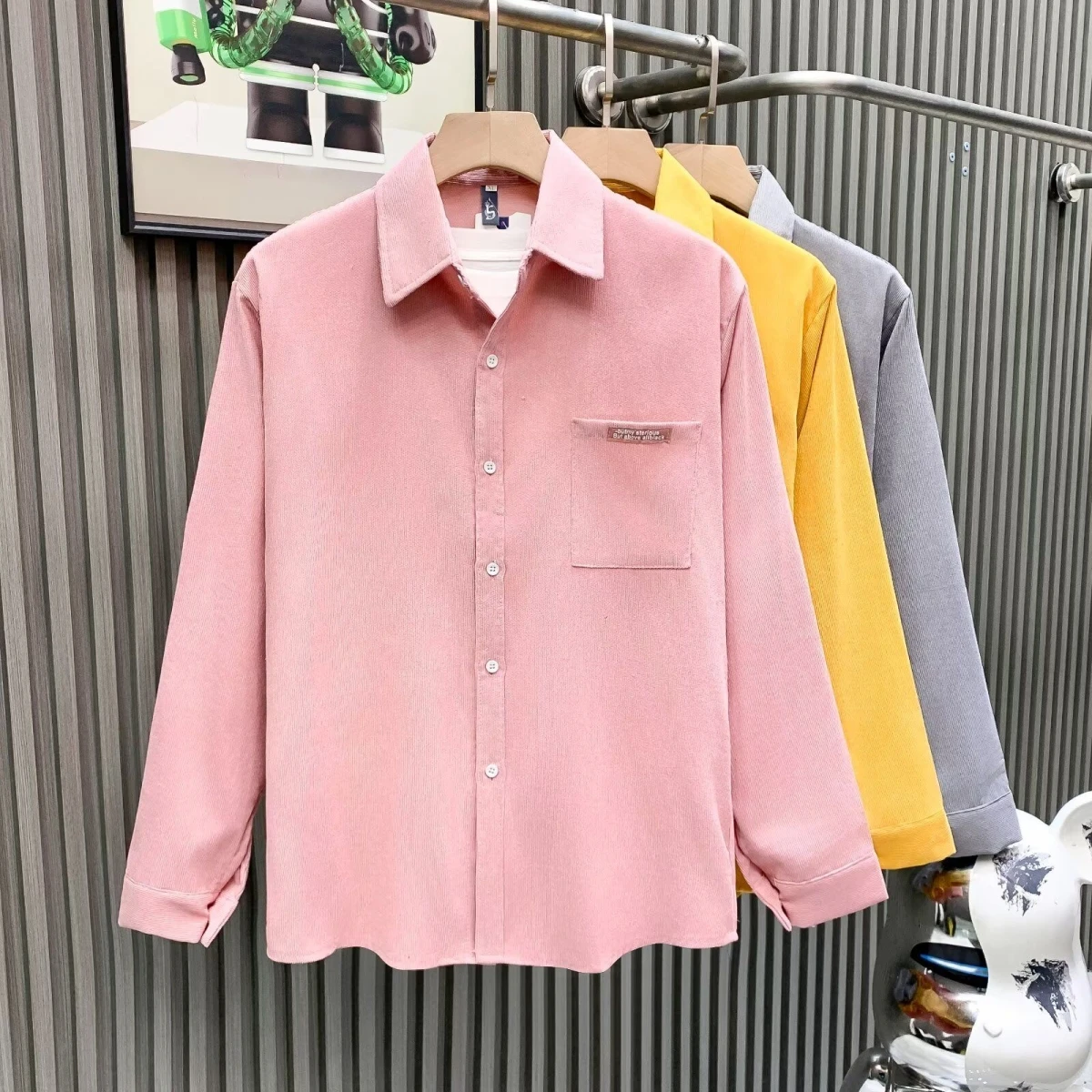 

Loose Long Sleeve Casual Shirt for Men Summer Trendy Versatile Leisure Outerwear Polyester Fiber Anti-Mosquito Flip Collar Ca...