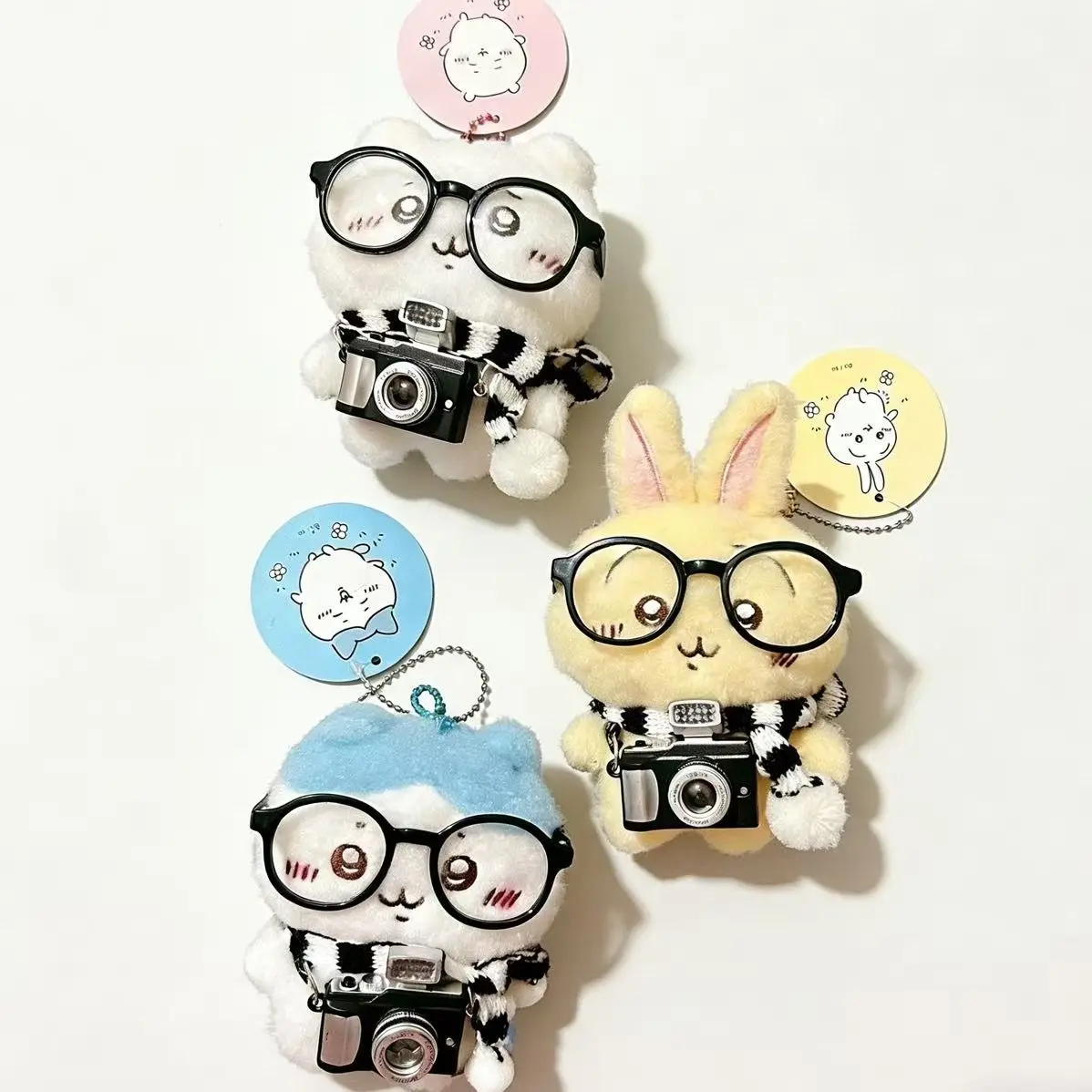 Limited Chiikawa Usagi Hachiware plush toy pendant gift camera glasses scarf