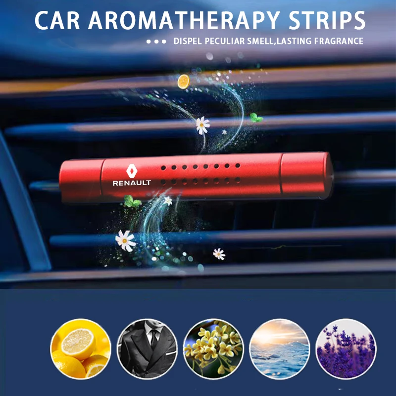 Perfume para salida de aire del coche, ambientador en barra para aromaterapia, accesorios para coche, para Renault Clio Megane Logan Duster Sandero Captur RS