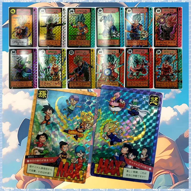 Anime Dragon Ball DIY ACG Zamasu Vegeta Yonsei Son Goku Android 18 Bulma Frieza Majin Buu Piccolo Collectible Card Birthday Gift