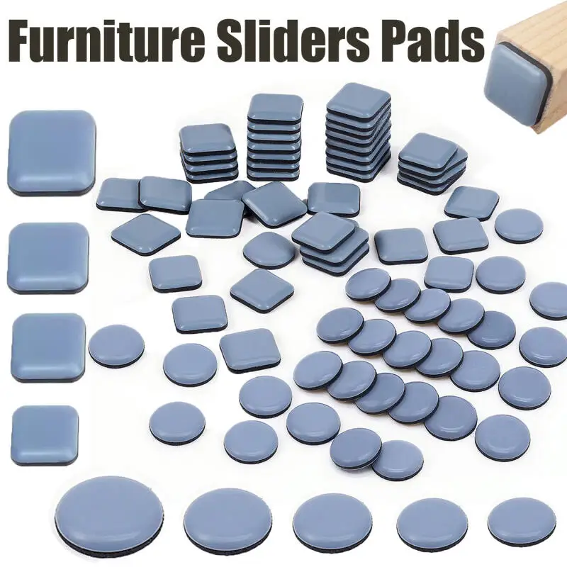 4~32pcs Furniture Leg Slider Pads Anti Scratch Easy Move Heavy Furniture Thickened Moving Pad Anti-abrasion Floor Protector Mat