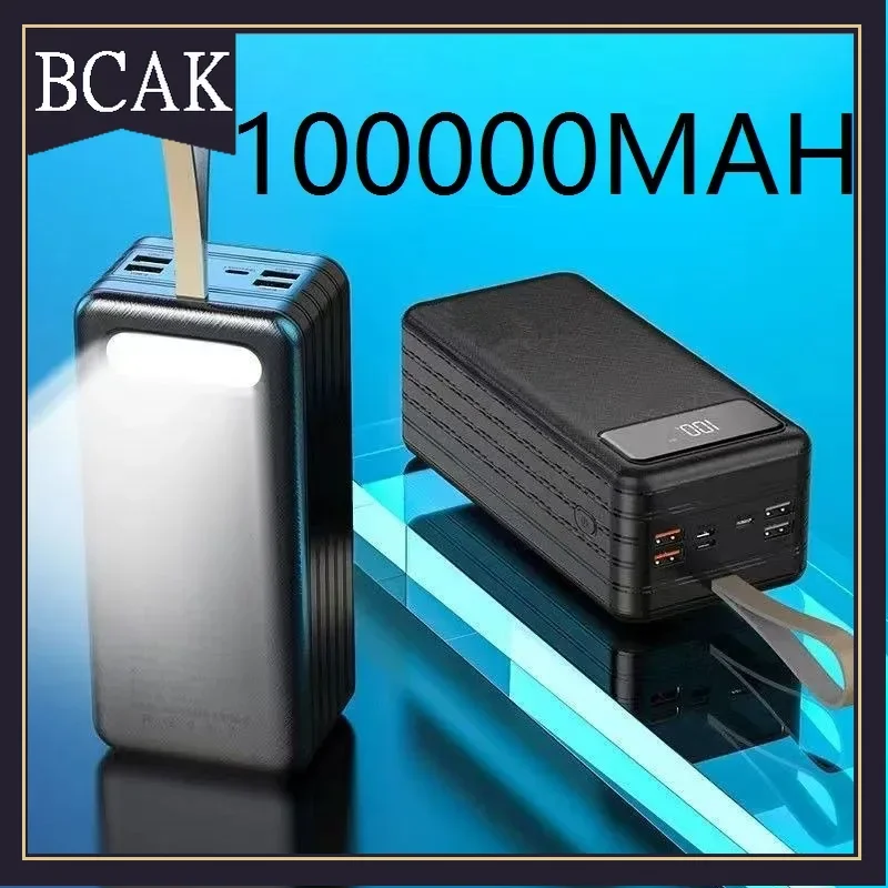 

BCAK Style 80000mAh Large-capacity Charging Treasure 60000 Digital Display 5w Fast Charging Outdoor 100000 Mobile Power Gift Wh