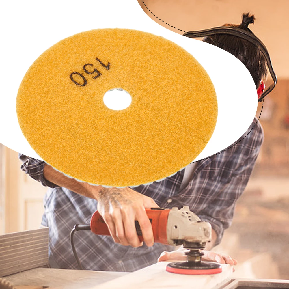 100mm Diamond Polishing Pad 4 Inch Wet/Dry Buff Disc Abrasive Tool For Sanding Marble Granite Concrete Grinding Countertop Stone