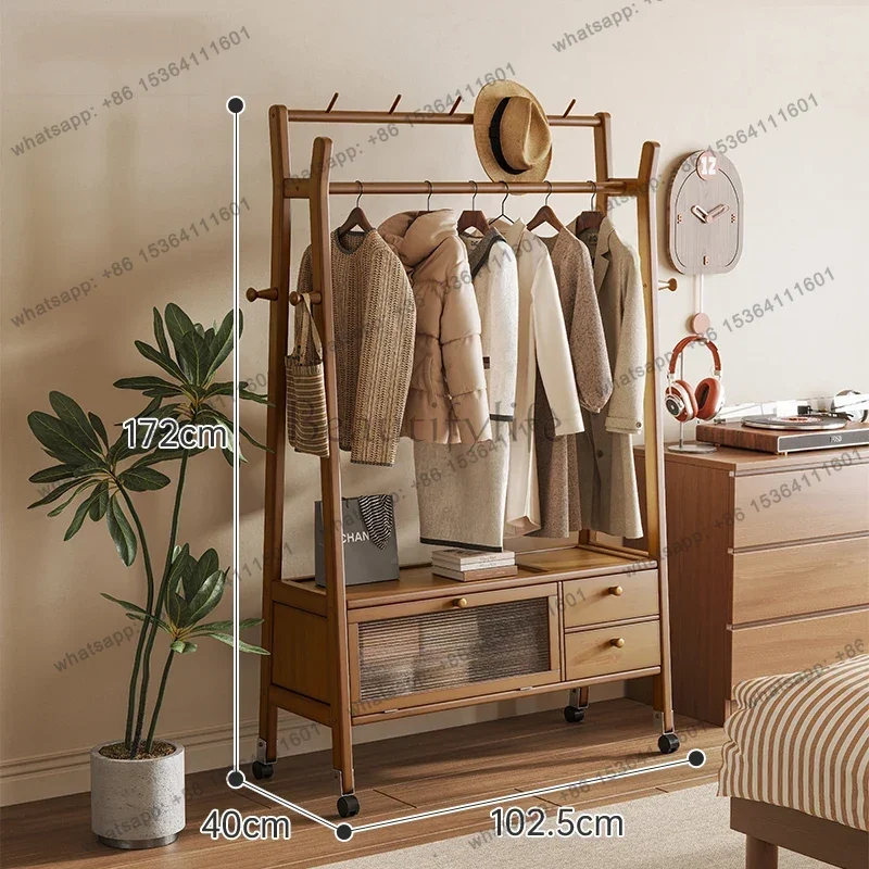 Wooden Storage Coat Racks Wardrobes Living Room Garment Bedroom Coat Racks Dress Portable Porte Manteau Entrance Hall Furniture