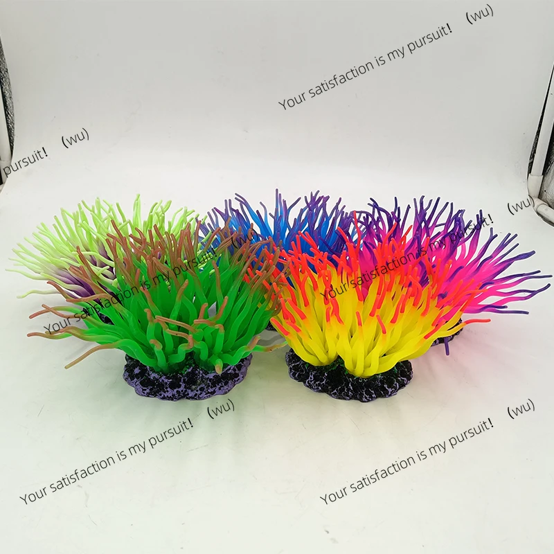 ZOCI-1PC カラフルなシミュレーション花の形の植物人工 - Aquarium Fish Colour のレビューと価格