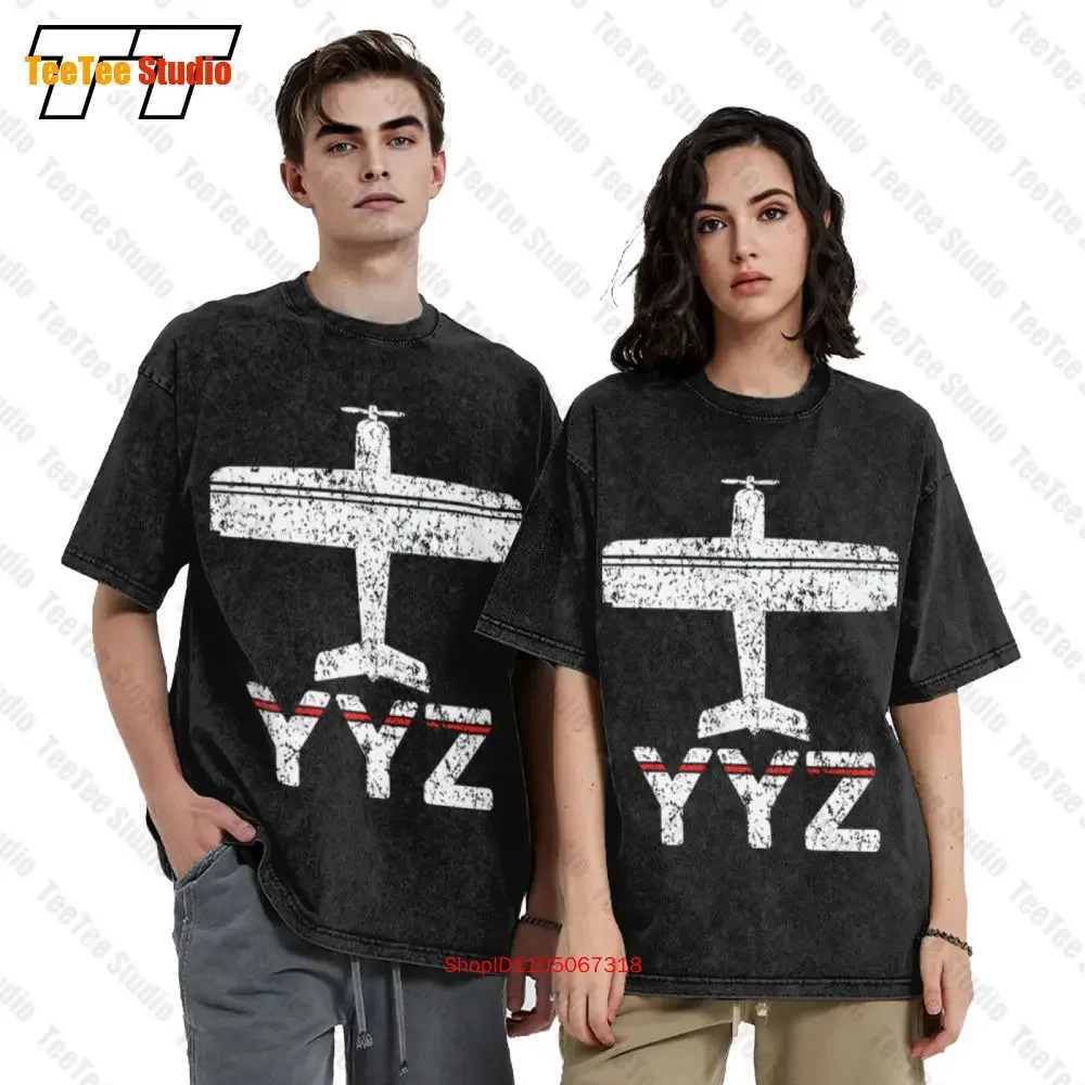 Fly Toronto Yyz Airport Pearson Jet Plane Vintage Oversized T-Shirt LM7M