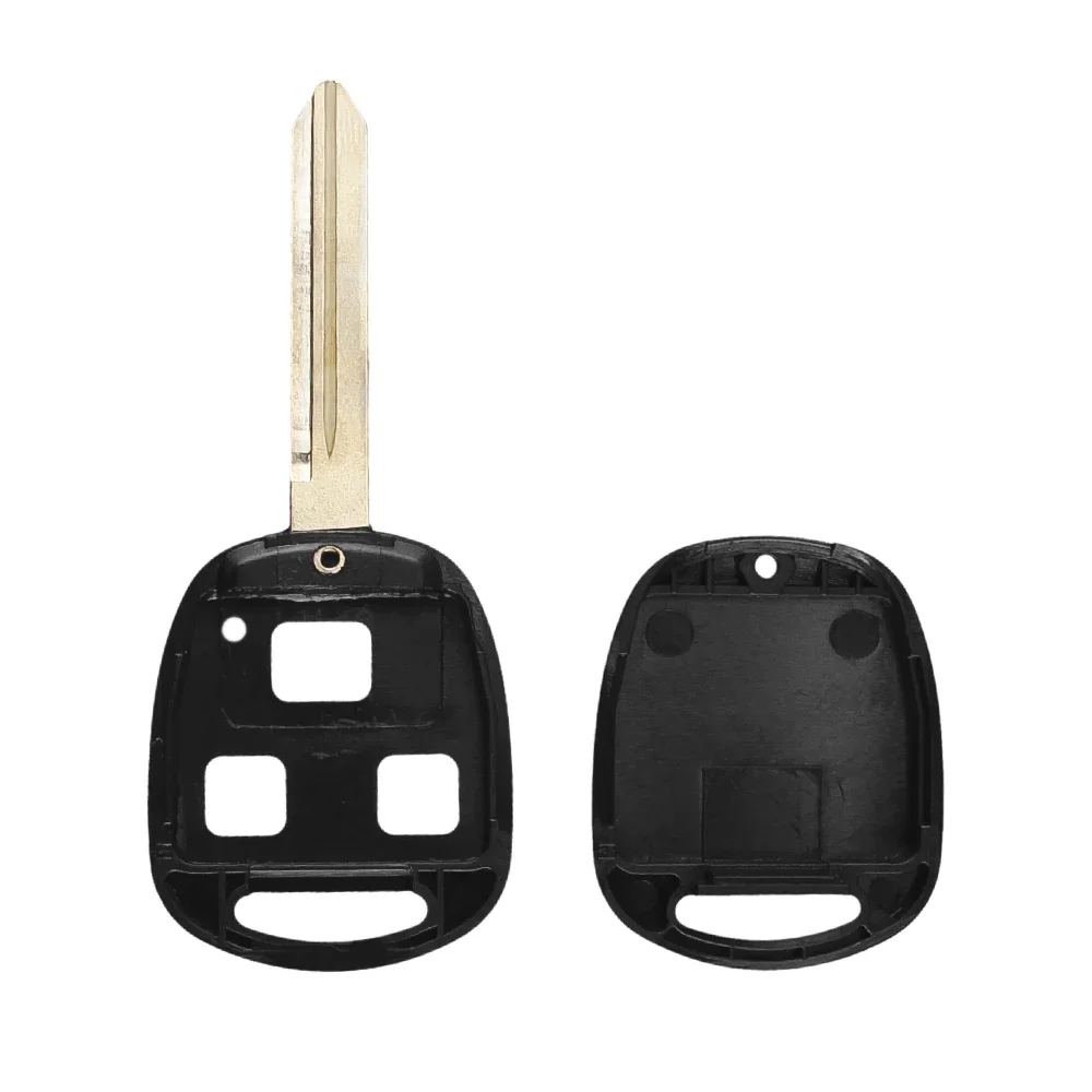 Keyyou capa de chave remota para toyota yaris avensis corolla rav4 echo camry fob toy47 lâmina, 2/3 botões