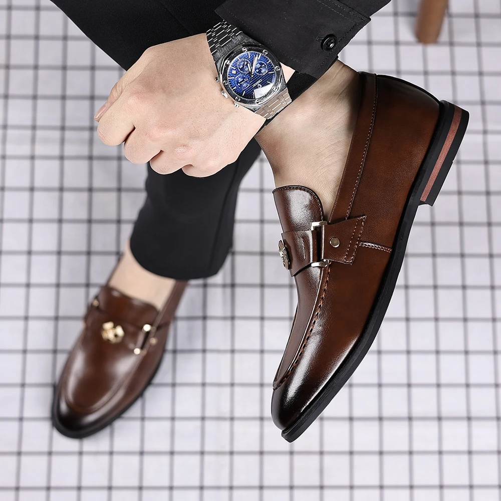 أحذية رسمية رجل فستان الزفاف أحذية خفيفة بدون كعب للرجل عادية الأعمال مكتب أحذية رجالي فاخرة مصمم Scarpe Uomo Eleganti Mocas