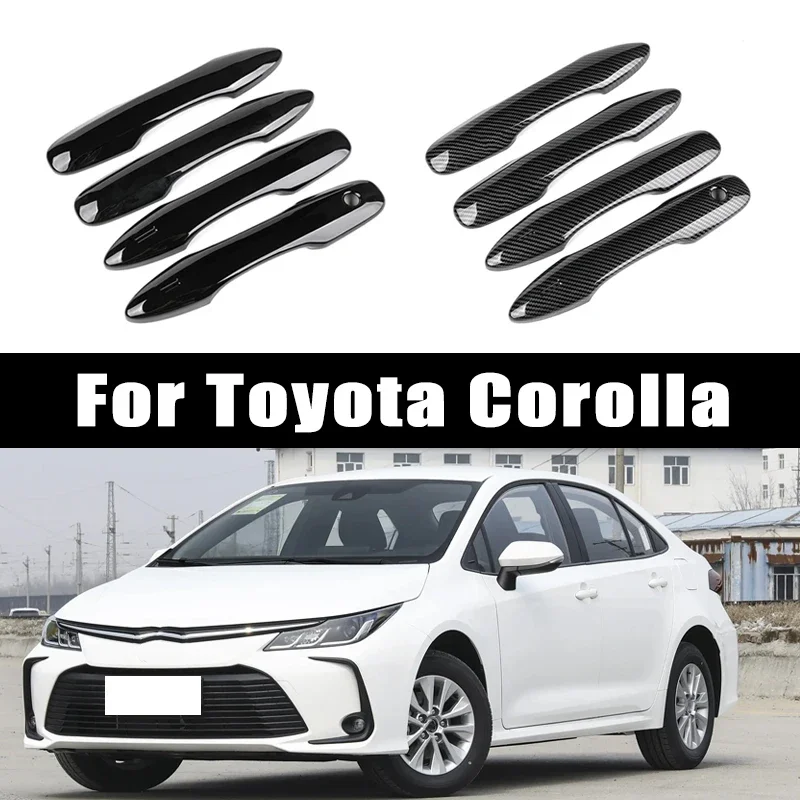 

Carbon Fiber Chrome Car Door Handle Cover Scratch Protective Accessories For Toyota Corolla 2019-2026 2020 2021 2022 2023 2024