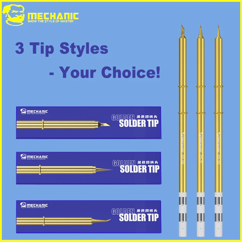 

MECHANIC OT-TI/TS/SK Soldering Iron Tip Heating Core Fast Heating for T12 Soldering Station with Multi-Layer Plating Process