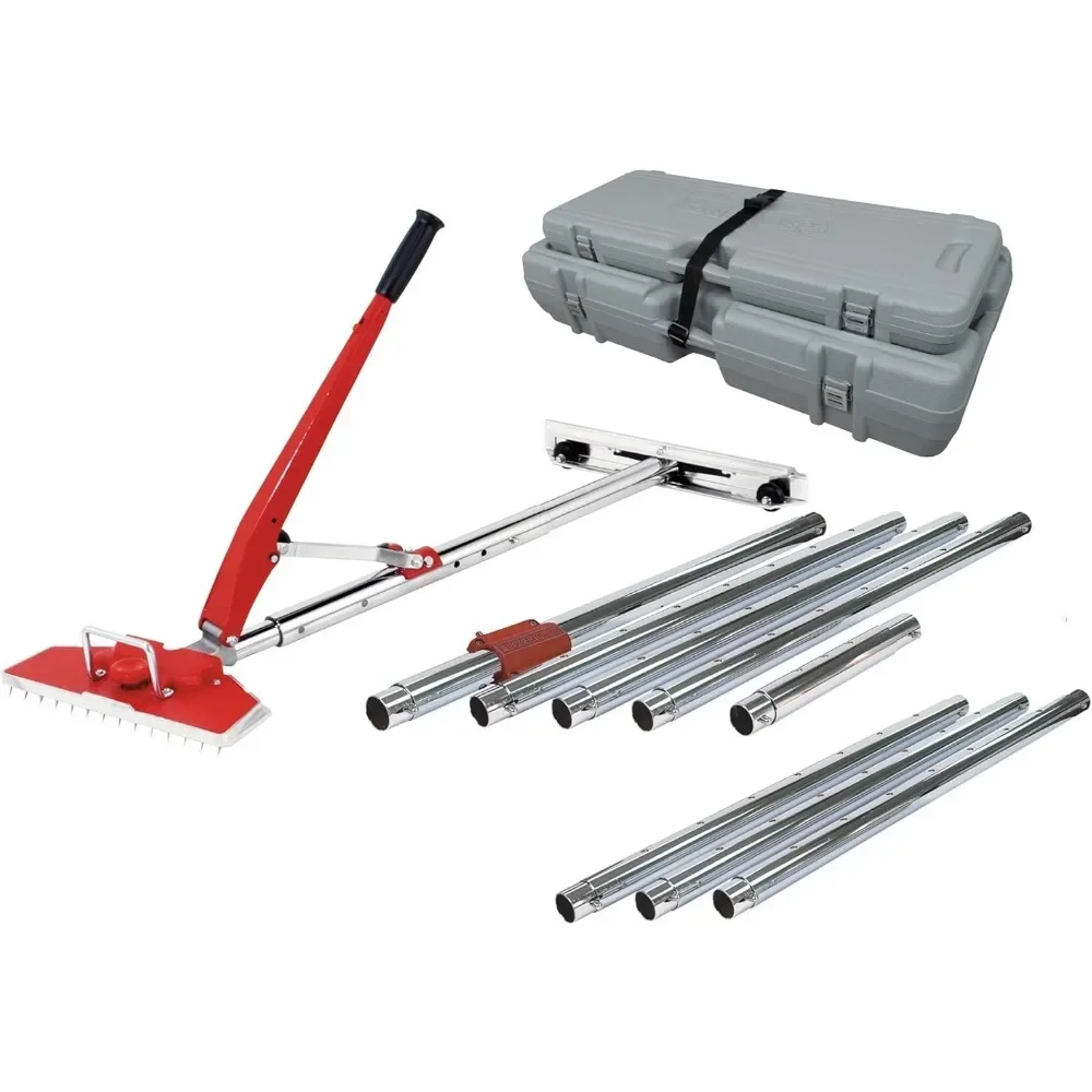 

ROBERTS 10-254V Value Kit Power-Lok Carpet Stretcher with 17 Locking Positions and 18-Inch Tail Block with Wheels,Red