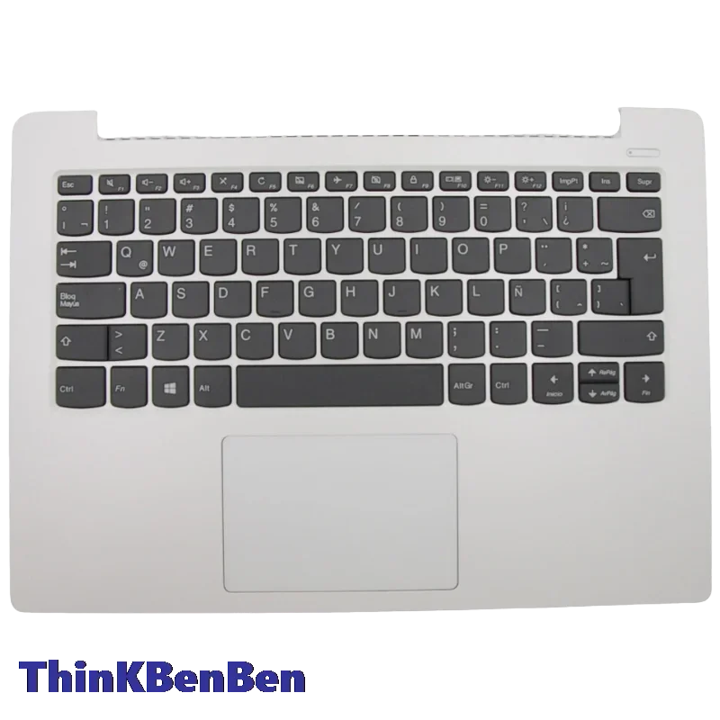 

Белая клавиатура LAS Latin Spanish с верхней крышкой и подставкой для рук для Lenovo Ideapad 330S 14 14IKB 14AST 5CB0R07636