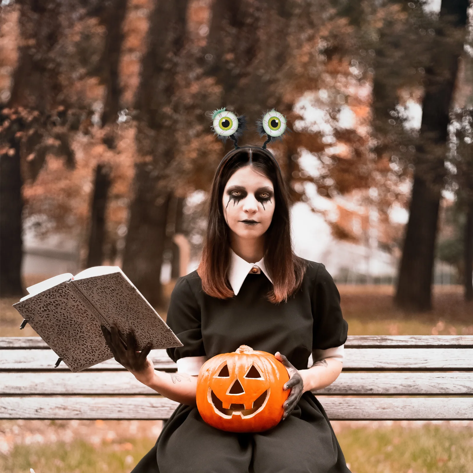 

4Pcs Halloween Eyeball Headband Spooky Eye Ball Hair Accessories for Parties Cosplay Events Stage Performances