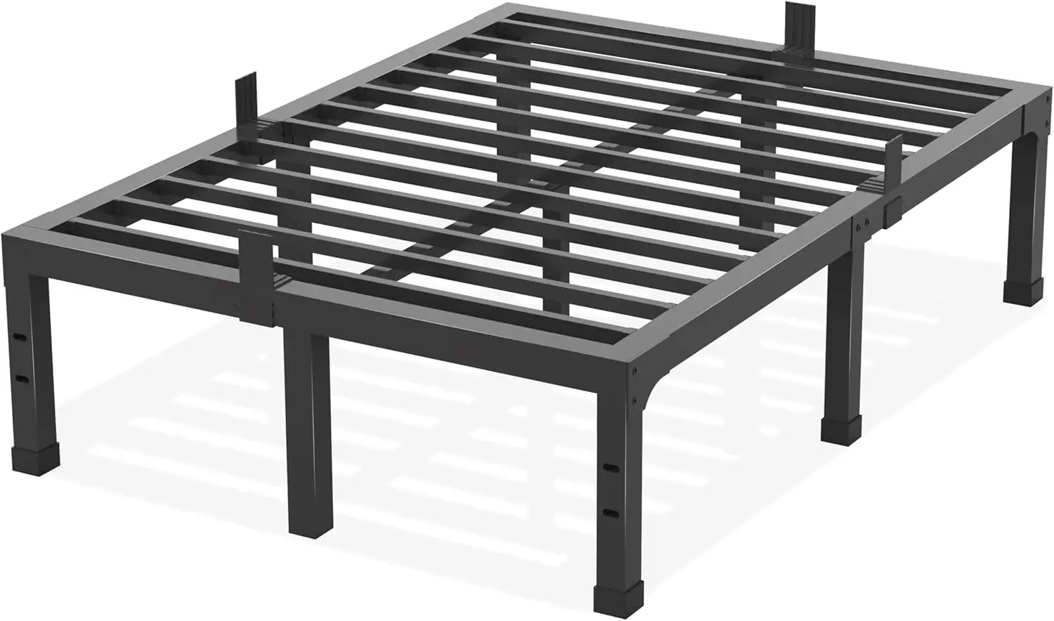 

King Bed Frame, 14 Inch High 3500 lbs Metal Platform, Mattress Foundation with Steel Slat Support/No Box Spring Needed/N