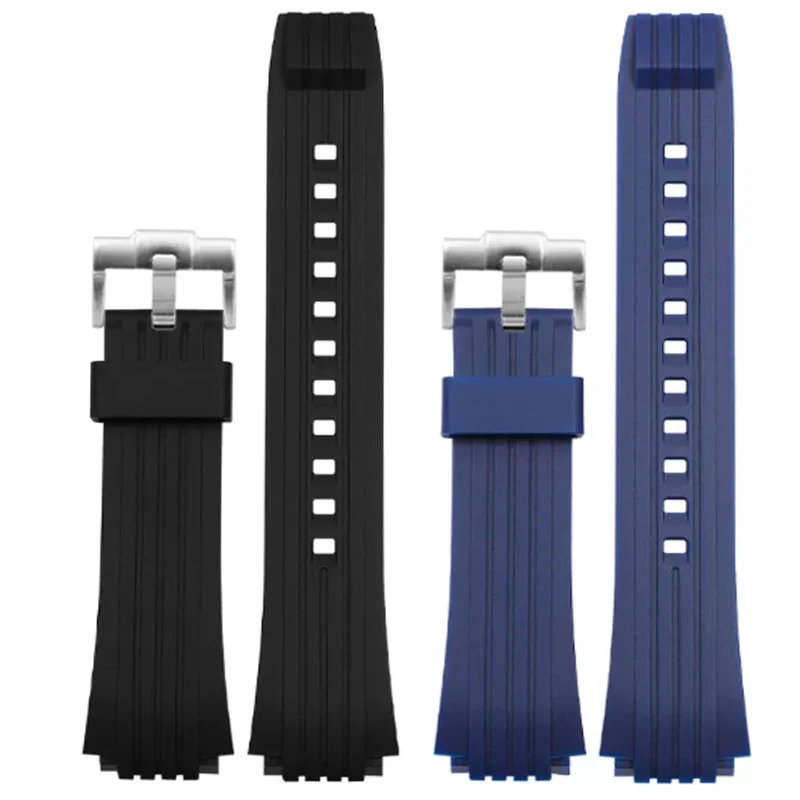 For Casio silicone Watch Strap ECB-10/ECB-10YP ECB-950 Black octagonal Oak Waterproof Protruding Resin Watchband Bracelet 20mm