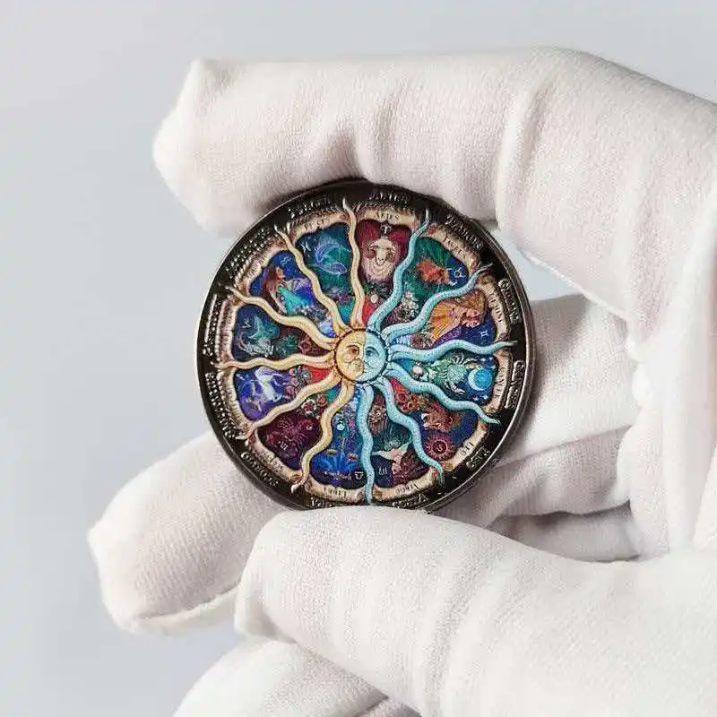 เหรียญกันภัยพระอาทิตย์พระจันทร์ เครื่องเล่นฝึกสมาธิ บรรเทาความวิตกกังวล สมาธิสั้น ช่วยตัดสินใจและสนุกสนาน ของที่ระลึก