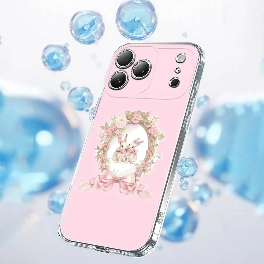 Cute Lovely P-Peter Rabbit Phone Case For iPhone 17,16,15,14,13,12,11 Plus,Pro,Max,Plus,E,SE4,Air,Mini Transparent
