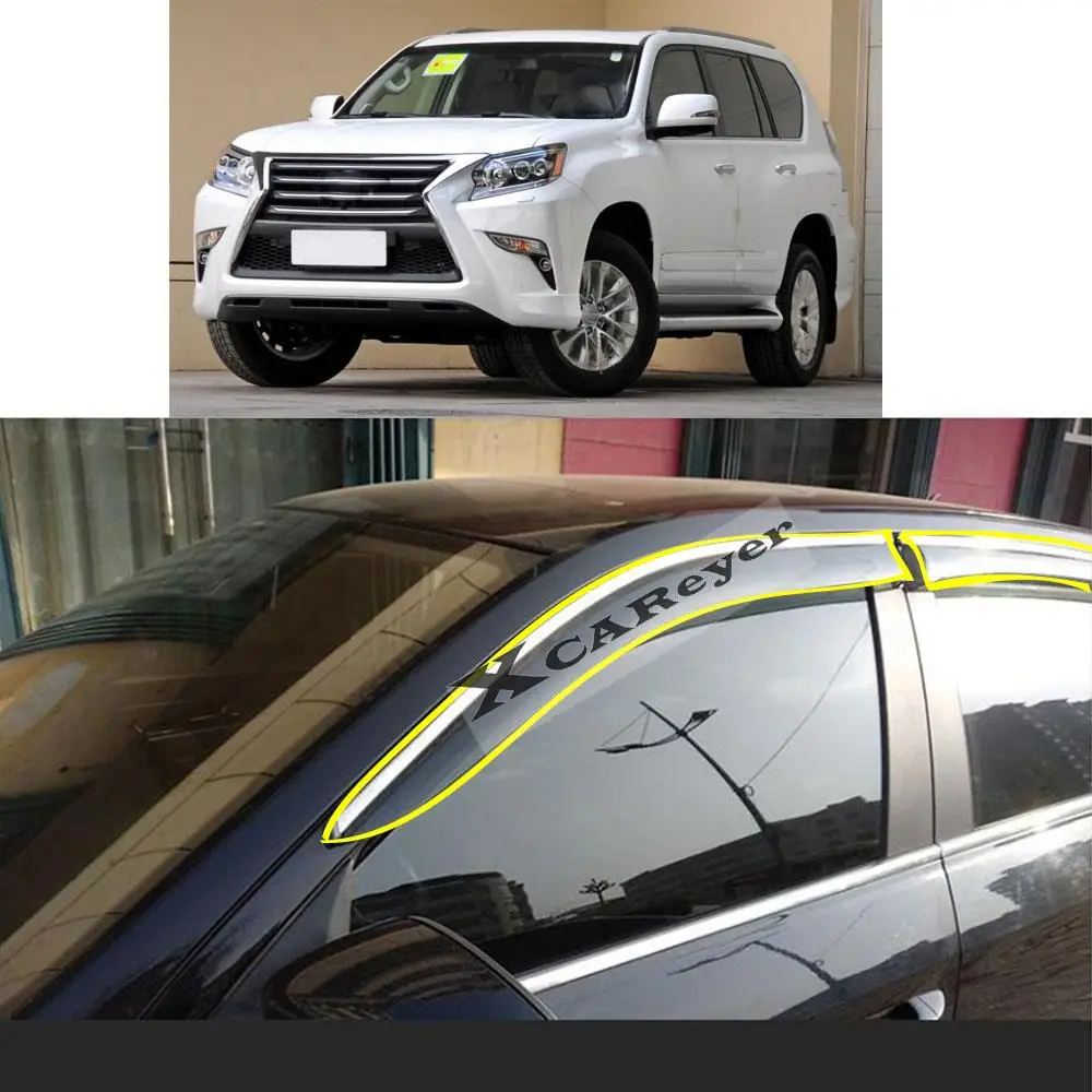 For Lexus GX (J150) GX400 GX460 GX470 2009 2010-2015 2016 Car Sticker Plastic Window Glass Wind Visor Rain/Sun Guard Vent