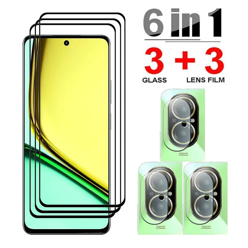 Tempered Glass For Realme C67 4G Screen Protector Front Film Anti-Scratch For Realme C67 Soft Camera film