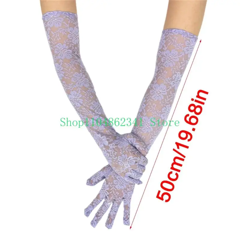 

5asd 1 пара элегантных кружевных длинных перчаток для вечерних танцев, варежки в стиле Лолиты, женские перчатки