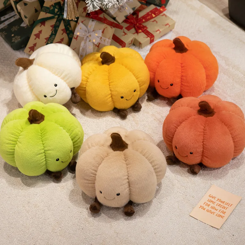 New Fluffy Plush Pumpkin Pillow Premium Soft Halloween Decor & Bedroom Cushion Gift Cute Colorful Pumpkin Plushies - view 5