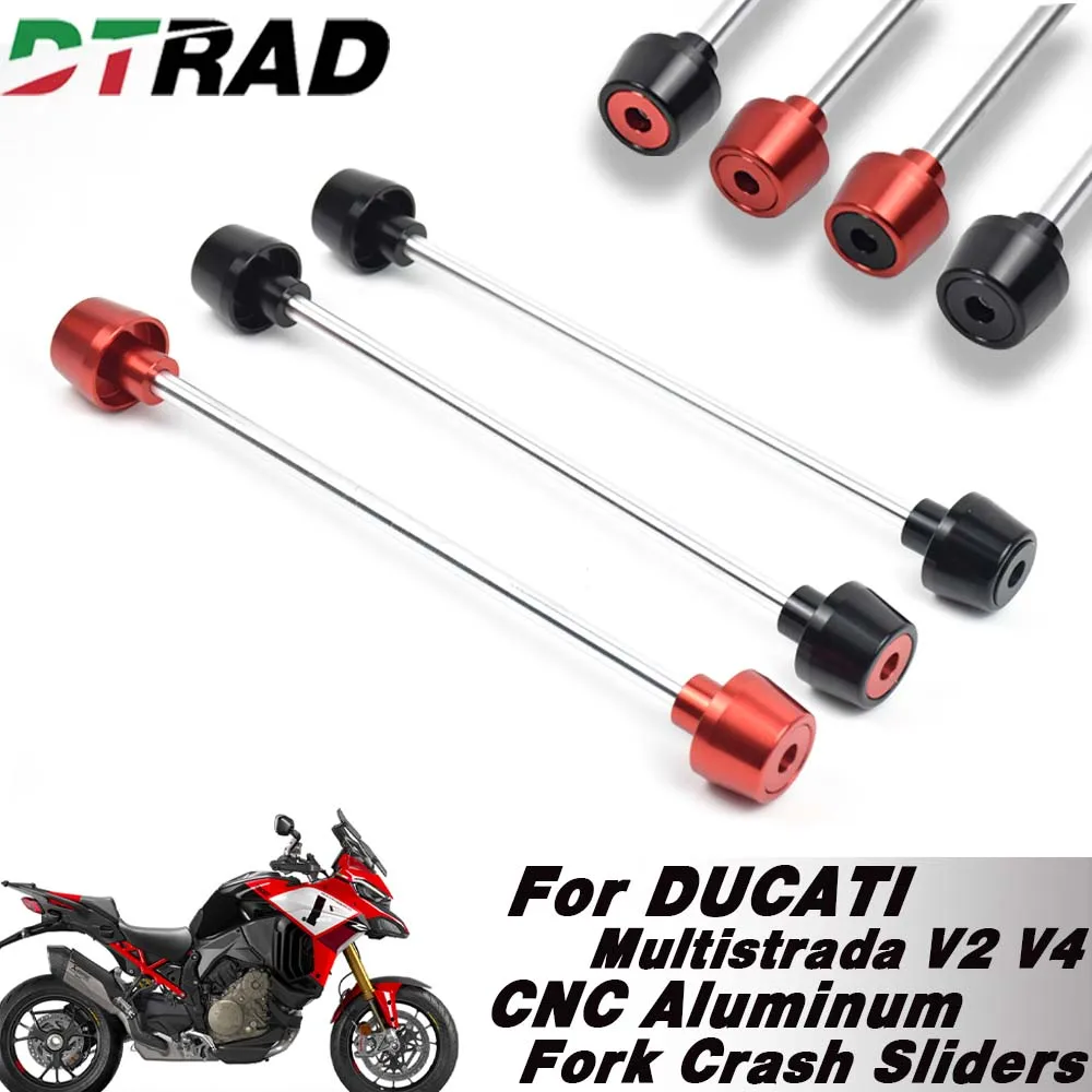 

Motorcycle Front Wheel Axle Fork Crash Sliders For DUCATI Multistrada V2 V4 S Pikes Peak / Rally / RS 2021-2025 Wheel Protectors
